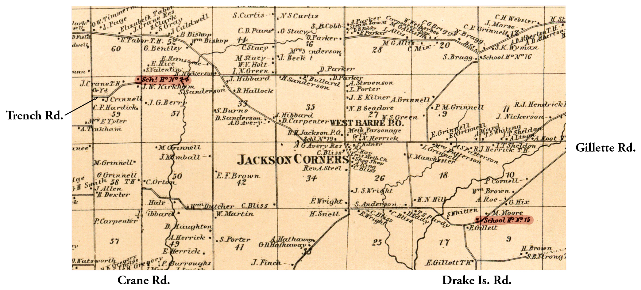 1860 Niagara Orleans CountiesA Bar-10 Excerpt Map